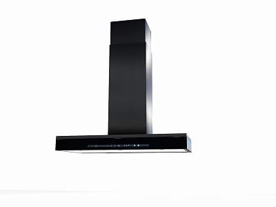 Sleek Black Range Hood As Modern Kitchen Appliance With Stylish Design 3d model