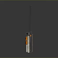 Industrial Device With Long Vertical Poles Orange And White Components Base
