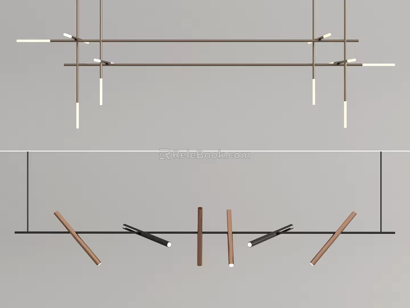 Light Luxury Chandelier Combination 3d model