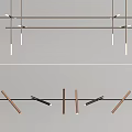 Light Luxury Chandelier Combination 3d model