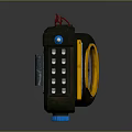 Tactical Mobile Weapon With Black Body Yellow Wheels And Antenna Design
