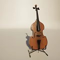 Acoustic Cello Musical Instrument on Stand with Light Background for Music and Art Supplies