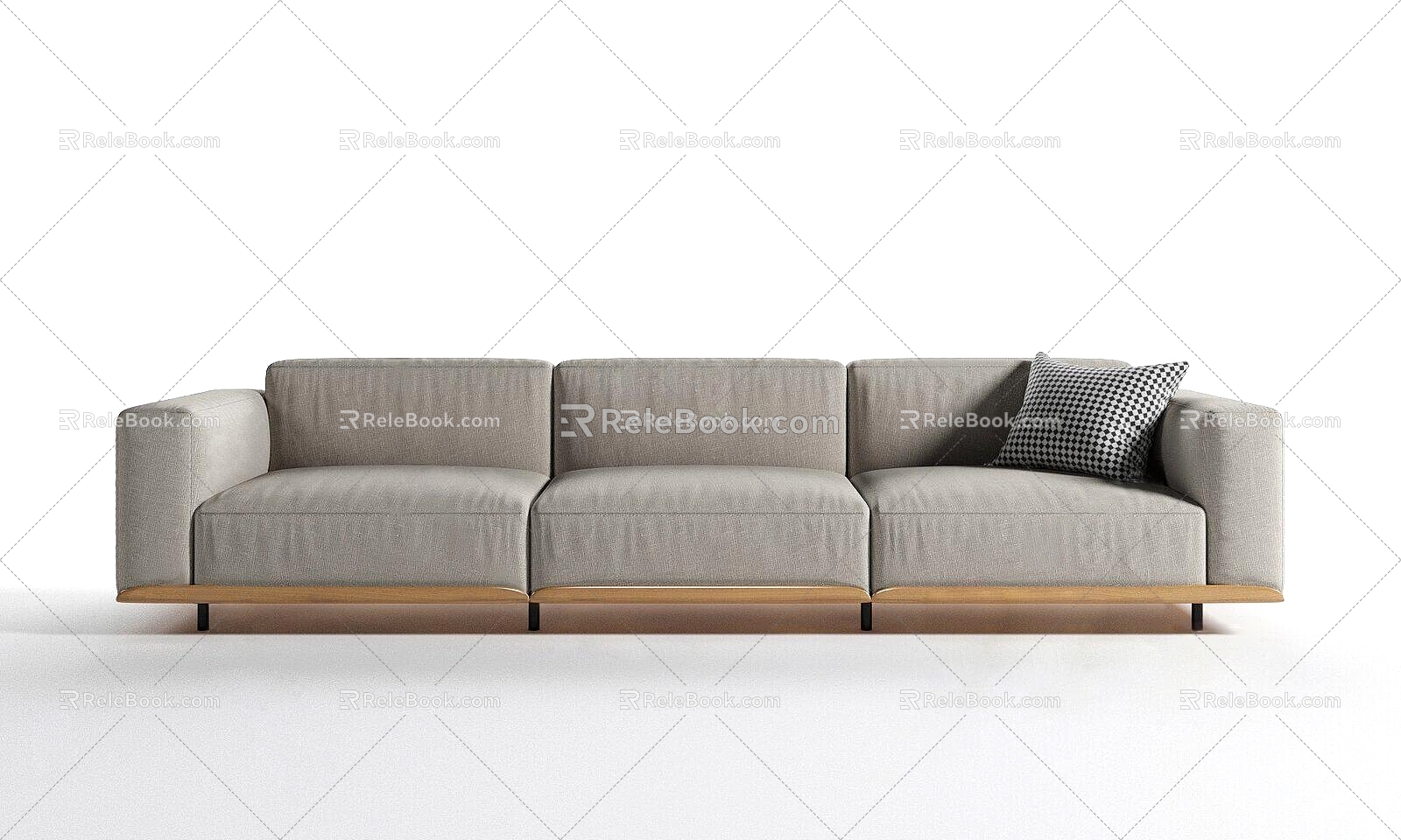 Modern Three-Seat Sofa Casual Multiplayer Sofa model