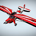 Red And White Striped Fighter Jet With YR Emblem And VR2678 Serial Number