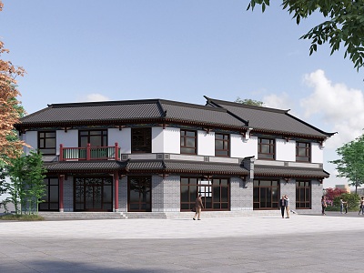 New Chinese Shops 3d model