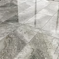 Marble Patterned Floor Tiles With Shiny Surface For Interior Decoration 3d model