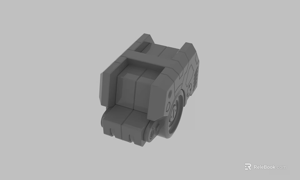 Industrial Equipment Mechanical Component 3D Model With Modular Structure And Metal Parts 3d model 