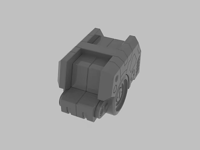 Industrial Equipment Mechanical Component 3D Model With Modular Structure And Metal Parts 3d model