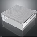 White Rectangular Aluminum Electronic Enclosure With Heat Sink Fins And Smooth Surface