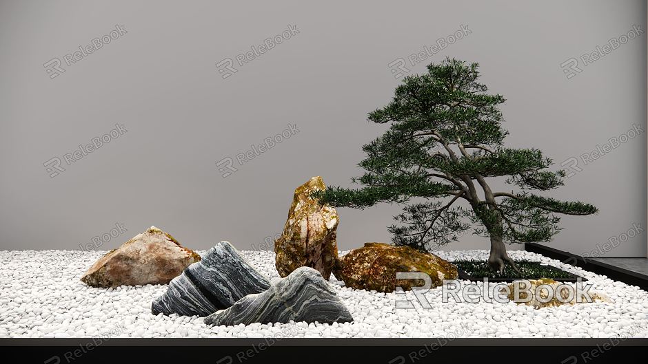 New Chinese style landscape sketch rockery waterscape landscape sketch model