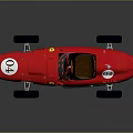 Red Vintage Race Car Featuring Number 04 Streamlined Design And Open Cockpit