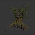 Arbor Tree With Shiny Crystal Branches And Unique Root Structure 3d model