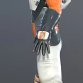 Astronaut Space Suit Design In Orange And White With Three Angles View For Space Exploration