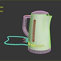 Modern White Electric Kettle with Silver Handle and Lid for Daily Home Use