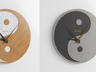 Modern Clock Decoration Bagua Bell 3d model