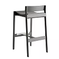 Modern Black and Beige Bar Stools with Minimalist Design for Kitchen Island