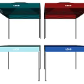 Portable Multi Colored Tents With LOGO In Green Red Light Blue And Blue