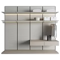 Modern Wardrobe Interior Design With Shelves Clothing Rail Drawers Storage Boxes And LED Lighting