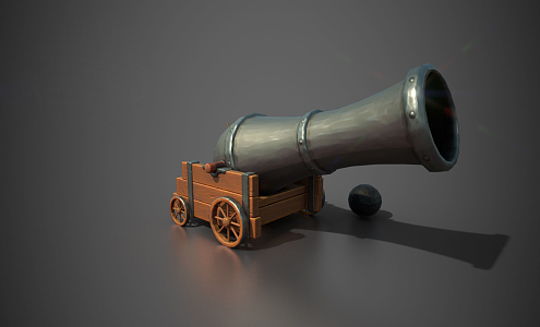 modern cannon 3d model