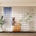 glass brick partition glass brick 3d model