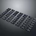 Pai Gow Chess and Cards Roulette Table Gambling Table Gambling Tools Items 3d model