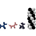 Modern Balloon Arch Balloon Arch Shape Balloon Animal Balloon 3d model