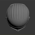 Shiny Medieval Metal Helmet With Striped Face Guard And Protective Armor Design