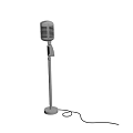 Professional Commercial White Microphone Pair With Stand Base And Cable Connected 3d model
