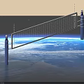 High Quality Volleyball Sports Equipment With Durable Net Posts And Court Surface