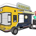 Yellow And White Nordiclight Food Truck With Ultraordinary Sign Balloons And Order Window