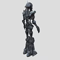 Futuristic Intelligent Machine Robot With Humanoid Mechanical Structure And Metallic Design 3d model