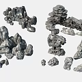 Stacked Natural Rockery Stones For Garden Decorative Ornaments And Landscape Design