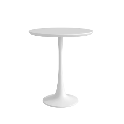Stylish White Round Coffee Table With Modern Minimalist Tapered Base Perfect For Living Room Decor 3d model