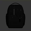 Practical Black Leather Backpack With Zipper Closure And Stylish Design For Daily Use 3d model