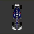 High Performance Formula Race Car Dalara Blue White Aerodynamic Design With Yellow Wheels