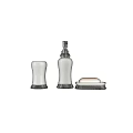 Stylish Bathroom Accessories Set Including Soap Dispenser Cup And Soap Dish