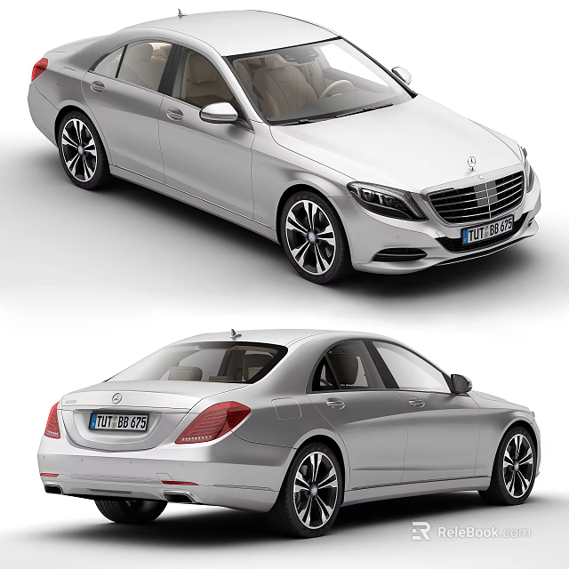Modern Silver Luxury Sedan With Sleek Exterior Chrome Grille Alloy Wheels And Elegant Profile 3d model 