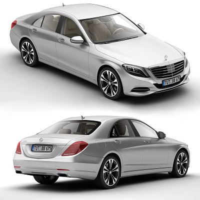 Modern Silver Luxury Sedan With Sleek Exterior Chrome Grille Alloy Wheels And Elegant Profile 3d model