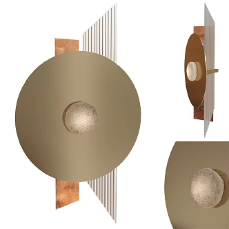 Modern metal glass wall lamp 3d model