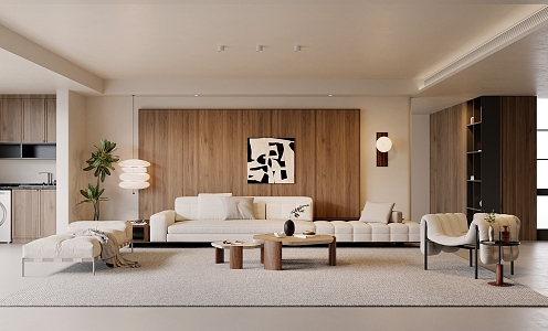 modern living room 3d model