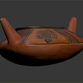 Handcrafted Traditional Red Pottery Teapot Sculpture With Intricate Black Carved Patterns