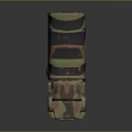Heavy Duty Military Truck Featuring Camouflage Paint Canvas Cover And Multiple Wheels