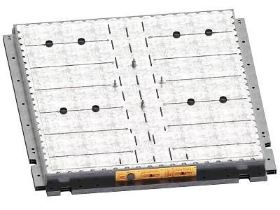 Industrial Equipment Metal Panel Structure With Holes And Component Platform Design 3d model