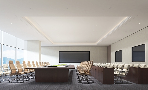 Modern Meeting Room Meeting Table and Chair 3d model