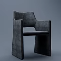 Four Modern Dining Chairs with Various Designs and Neutral Tones 3d model