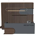 Modern Reception Desk Office Reception Desk 3d model