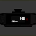 AXON Headphone Speaker Black Portable Device With Red Accents Modern Durable Design And Clear Sound