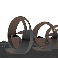 Outdoor Sports Training Equipment With Multiple Metallic Agility Rings For Fitness