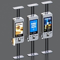 Fast ordering machine self-service ordering machine self-service terminal 3d model