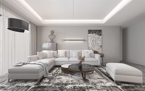 modern living room 3d model